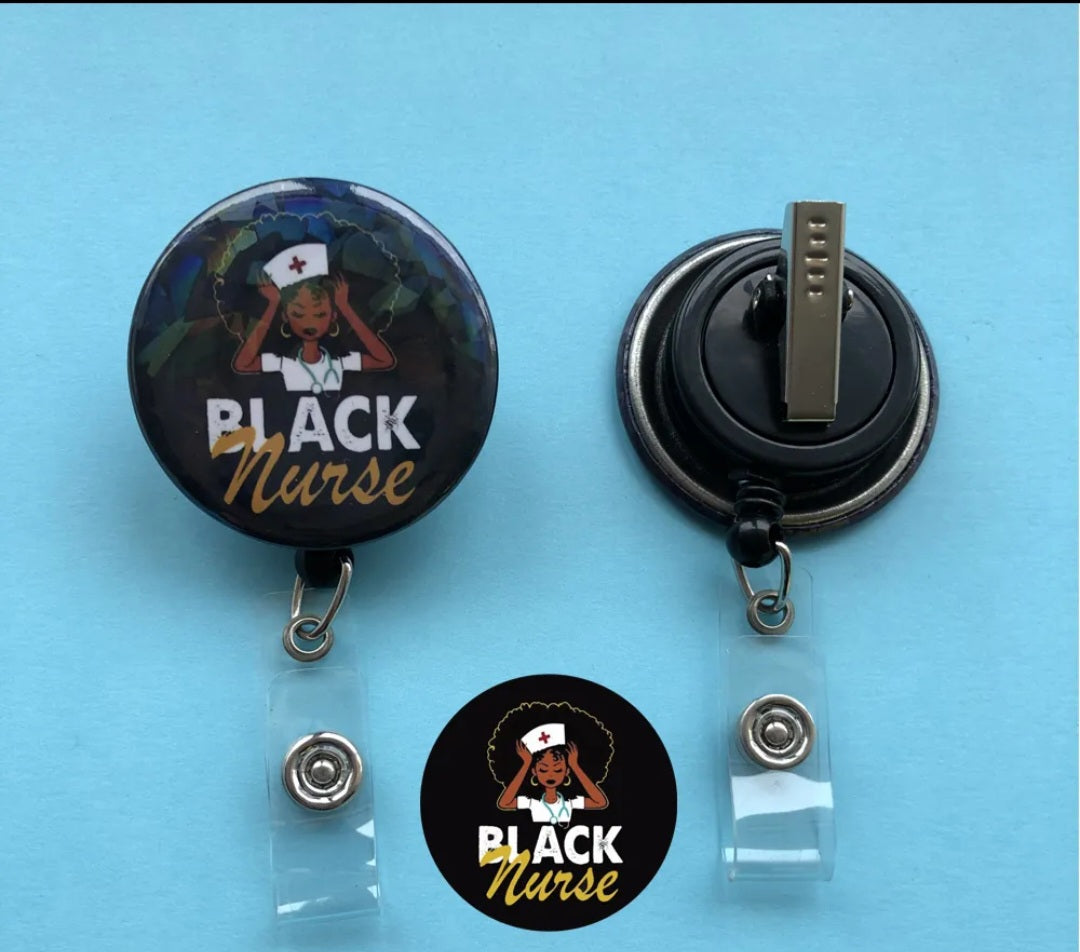 Black Girl Magic Nurse Badge Reels - Retractable ID Holder for Hospitals  Doctors and Office Staff